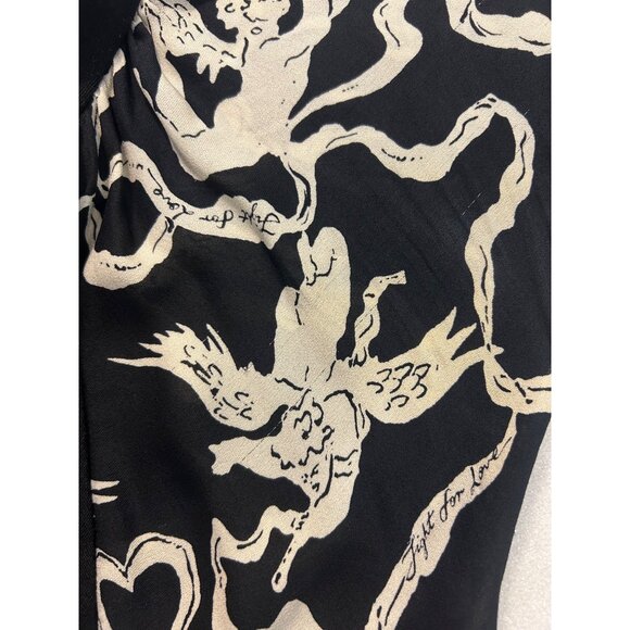 Diane von Furstenberg DVF Fight for Love Dress Vintage size 2 Rare Cupids, Heart - Picture 5 of 6